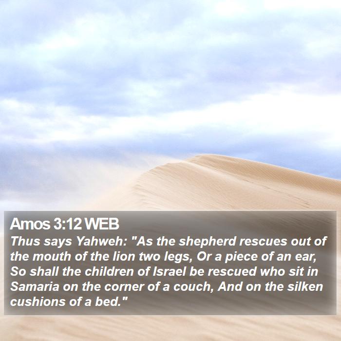 Amos 3:12 WEB Bible Study