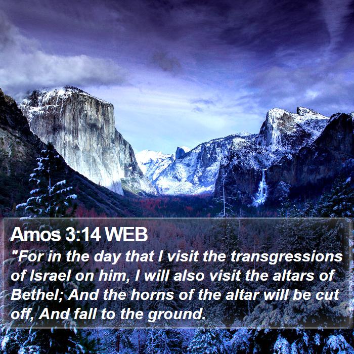 Amos 3:14 WEB Bible Study