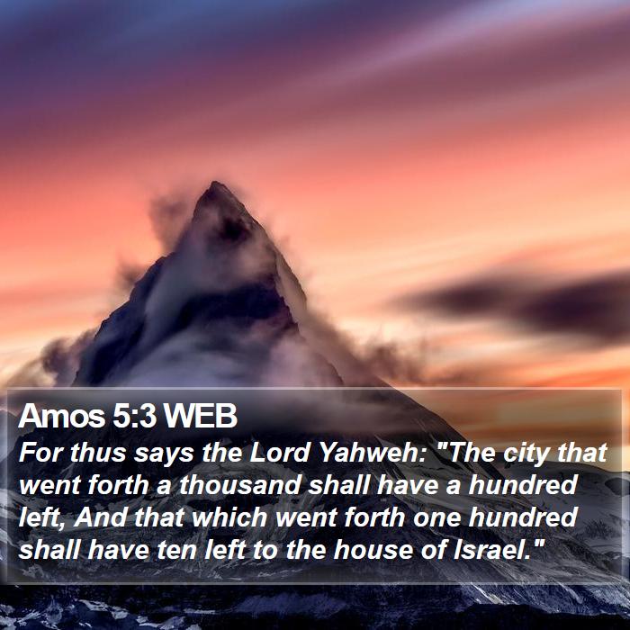 Amos 5:3 WEB Bible Study