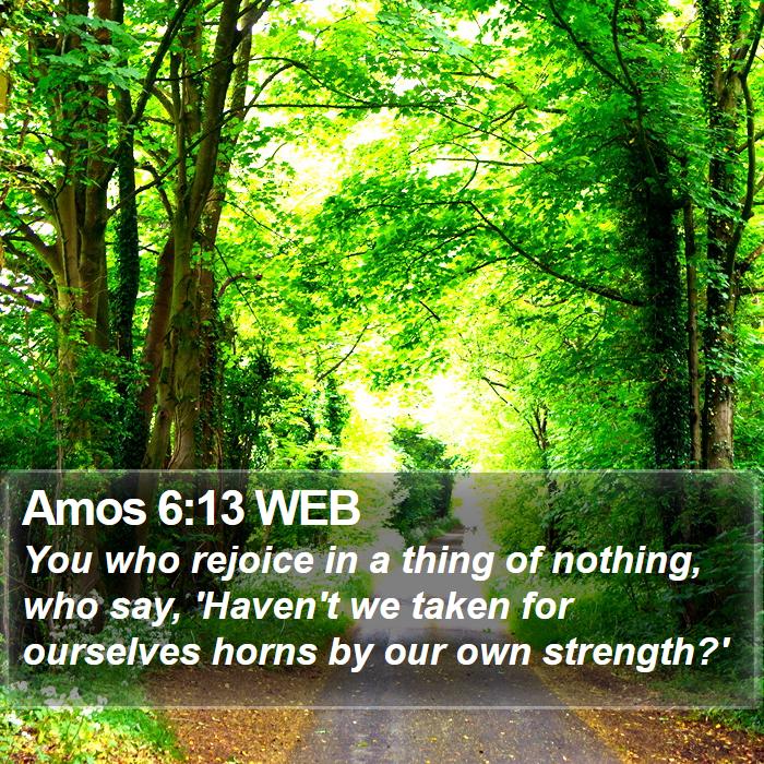 Amos 6:13 WEB Bible Study