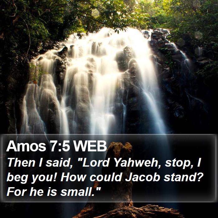 Amos 7:5 WEB Bible Study