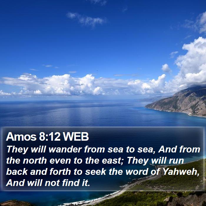 Amos 8:12 WEB Bible Study