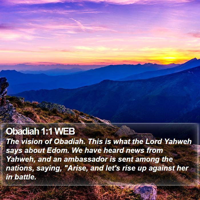 Obadiah 1:1 WEB Bible Study