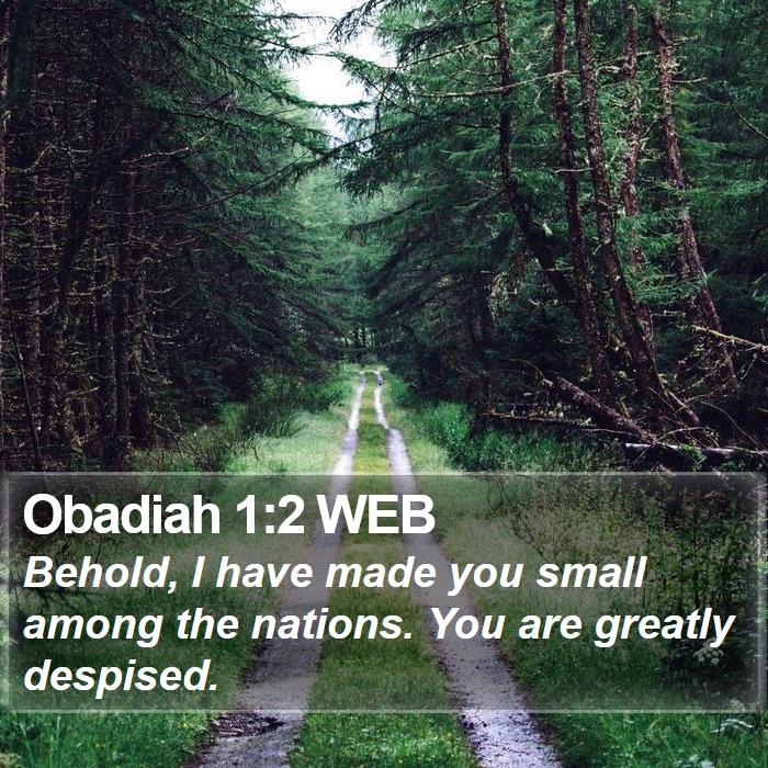 Obadiah 1:2 WEB Bible Study