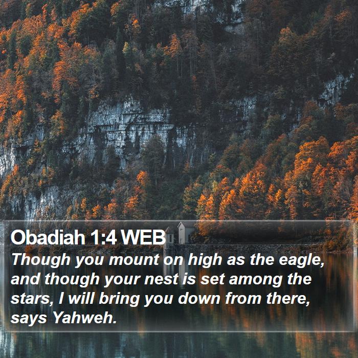 Obadiah 1:4 WEB Bible Study