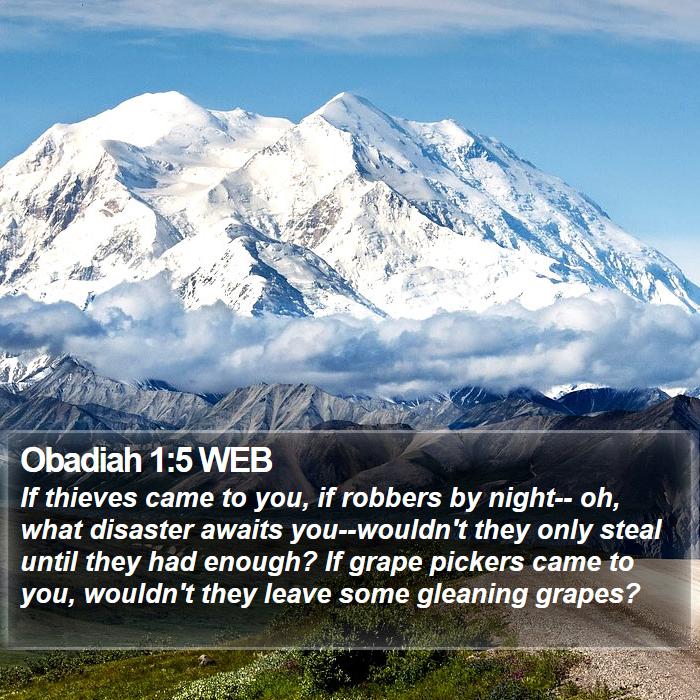 Obadiah 1:5 WEB Bible Study