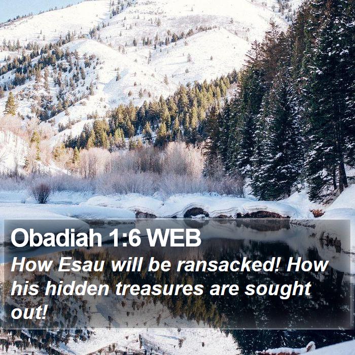 Obadiah 1:6 WEB Bible Study