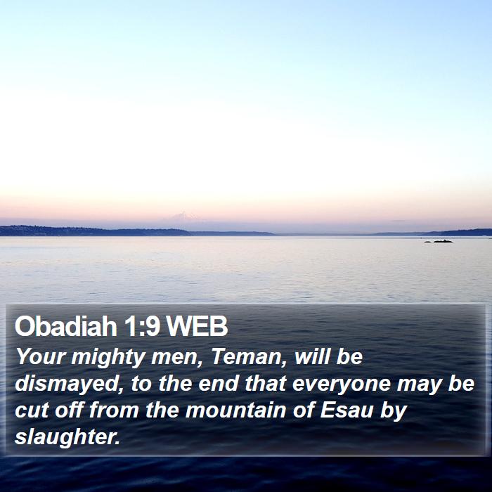 Obadiah 1:9 WEB Bible Study