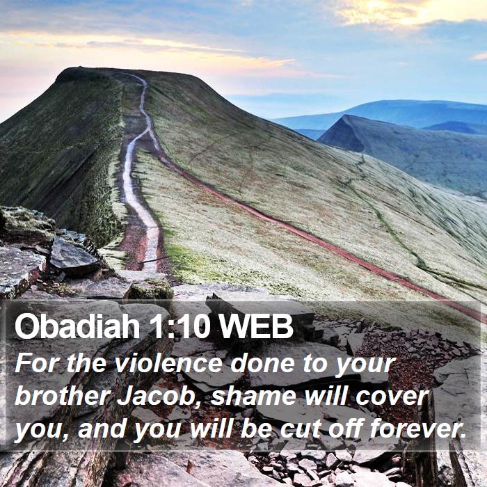 Obadiah 1:10 WEB Bible Study