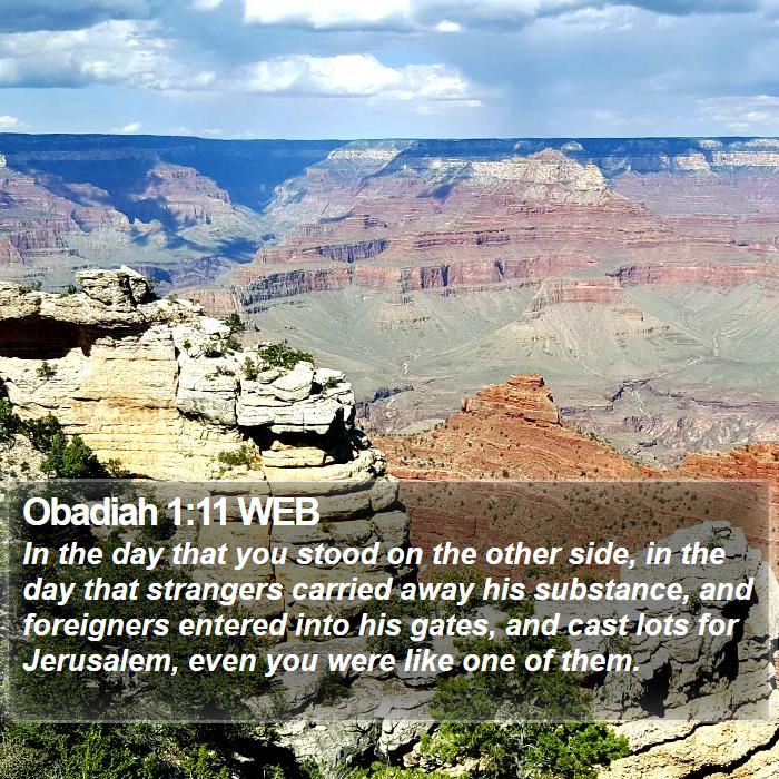 Obadiah 1:11 WEB Bible Study