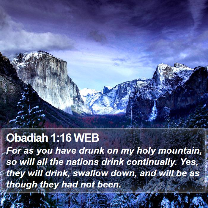 Obadiah 1:16 WEB Bible Study