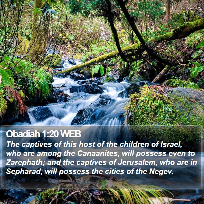 Obadiah 1:20 WEB Bible Study