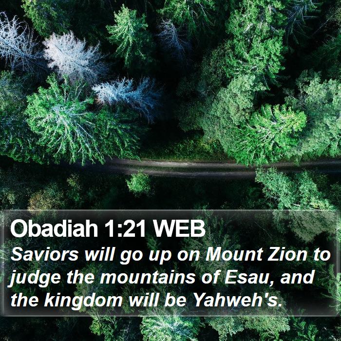 Obadiah 1:21 WEB Bible Study