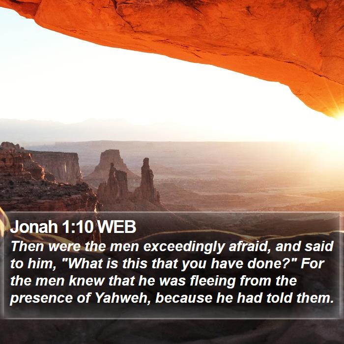 Jonah 1:10 WEB Bible Study