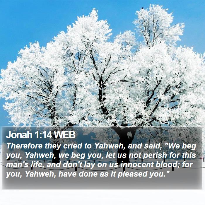 Jonah 1:14 WEB Bible Study