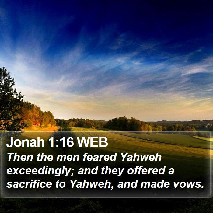 Jonah 1:16 WEB Bible Study