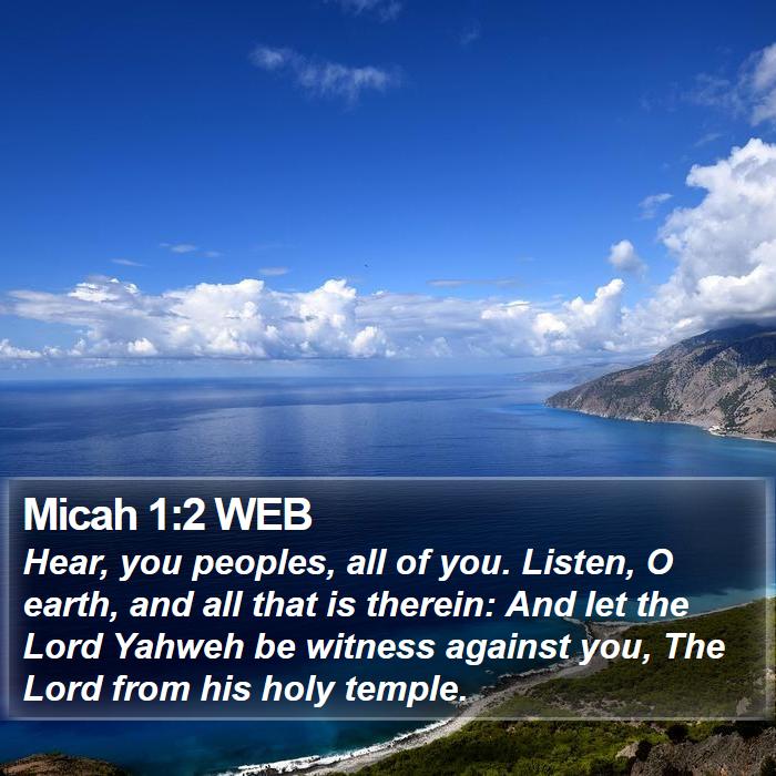 Micah 1:2 WEB Bible Study