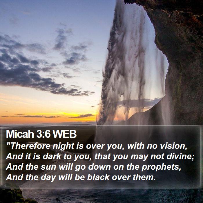 Micah 3:6 WEB Bible Study