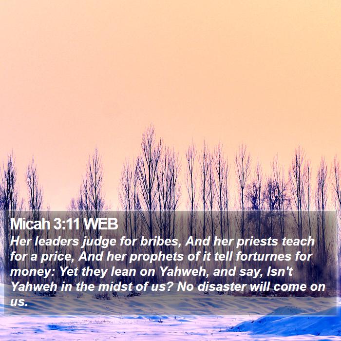 Micah 3:11 WEB Bible Study