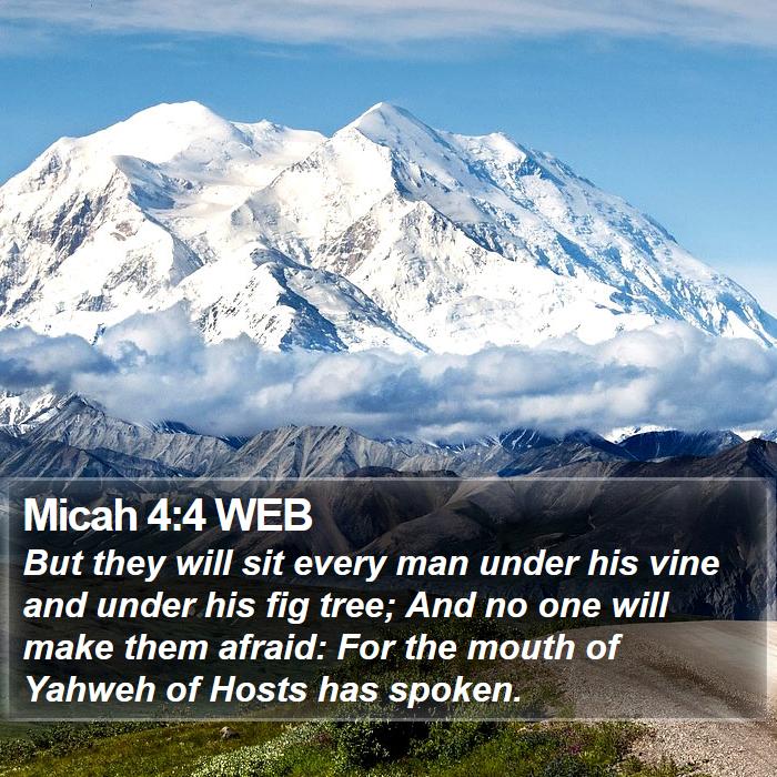 Micah 4:4 WEB Bible Study