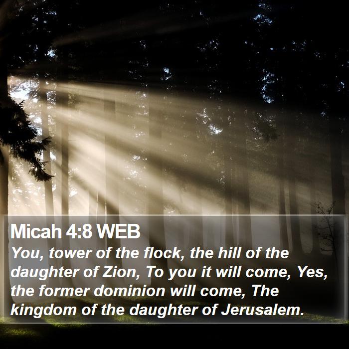 Micah 4:8 WEB Bible Study