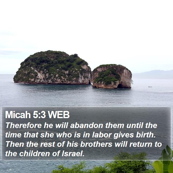 Micah 5:3 WEB Bible Study