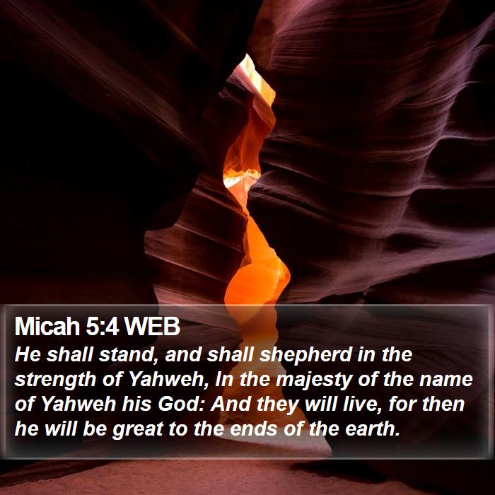 Micah 5:4 WEB Bible Study