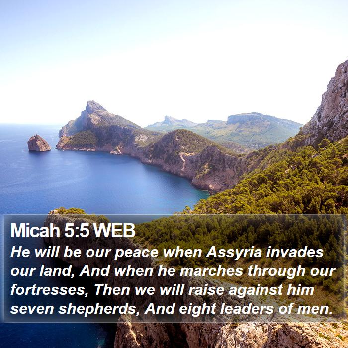 Micah 5:5 WEB Bible Study