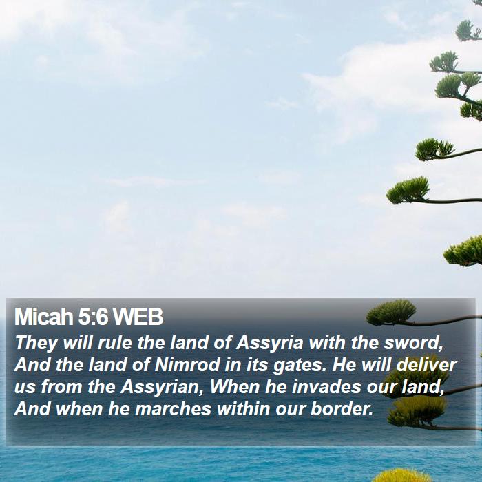 Micah 5:6 WEB Bible Study