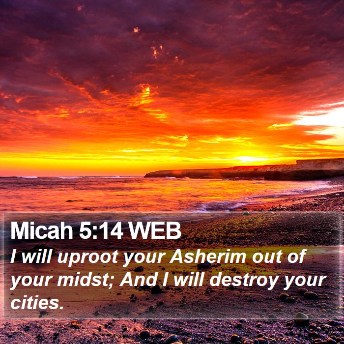 Micah 5:14 WEB Bible Study