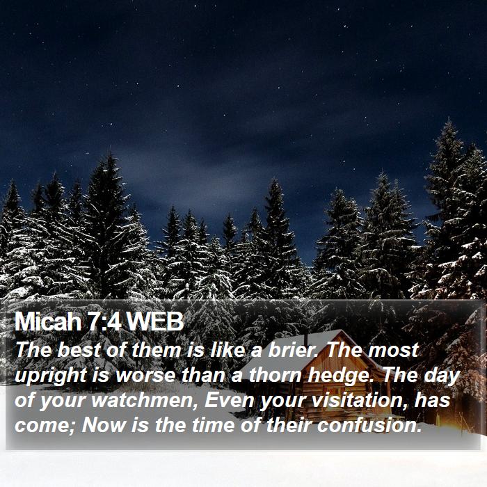 Micah 7:4 WEB Bible Study