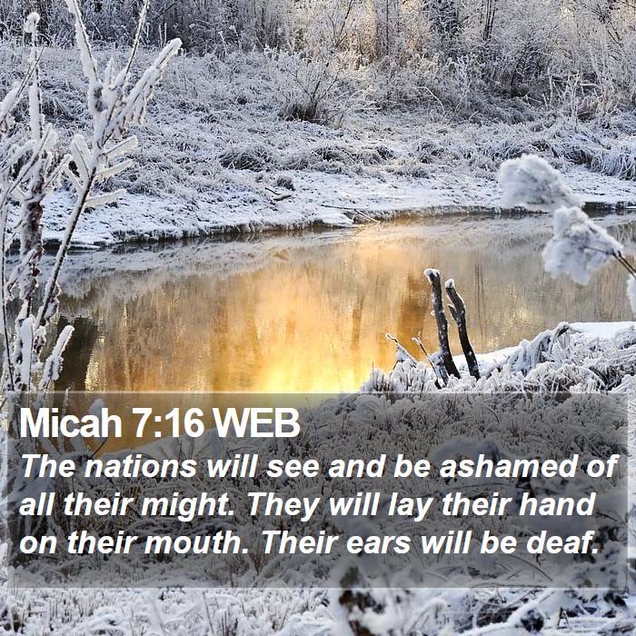 Micah 7:16 WEB Bible Study