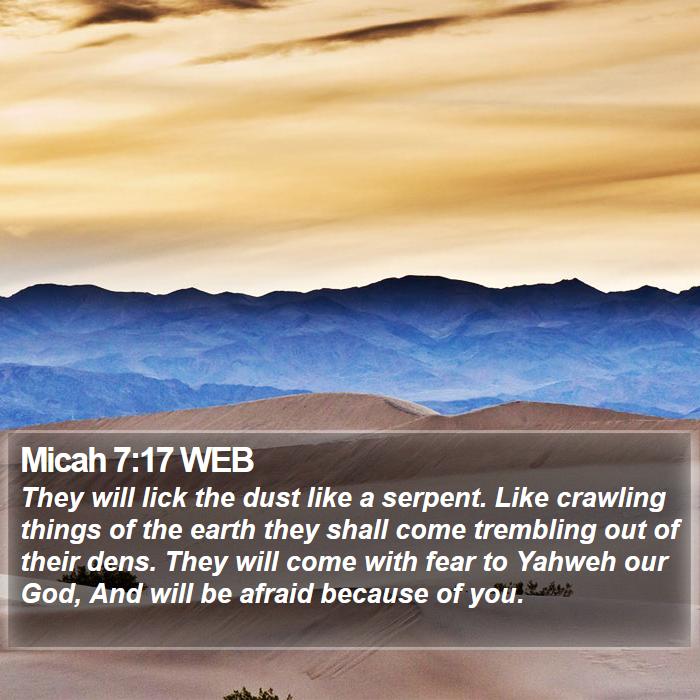 Micah 7:17 WEB Bible Study