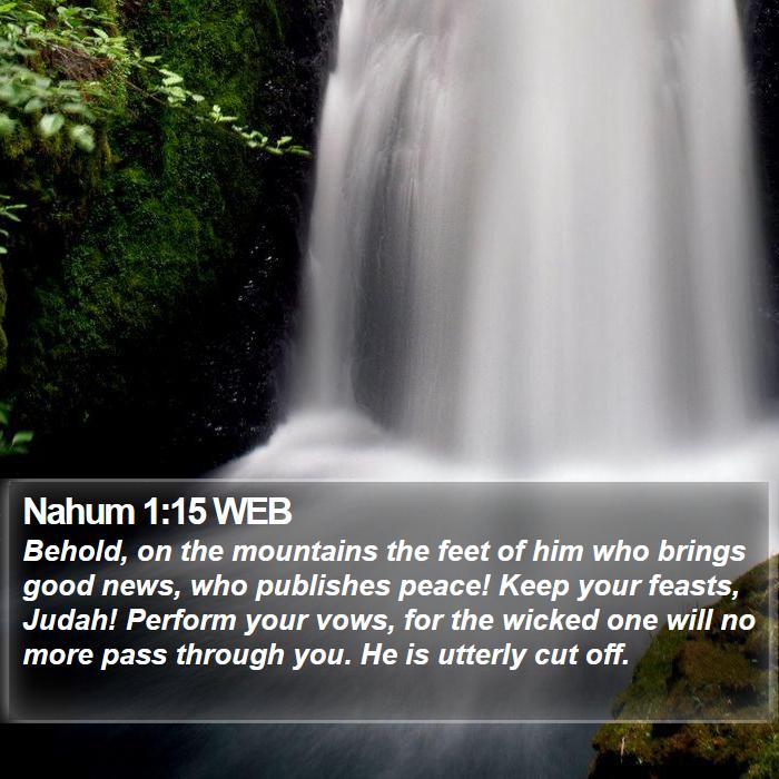 Nahum 1:15 WEB Bible Study