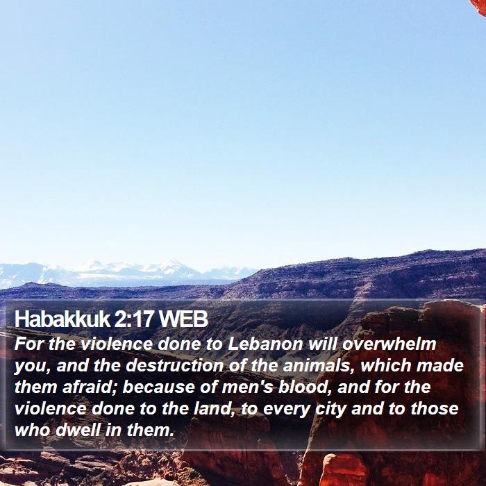 Habakkuk 2:17 WEB Bible Study