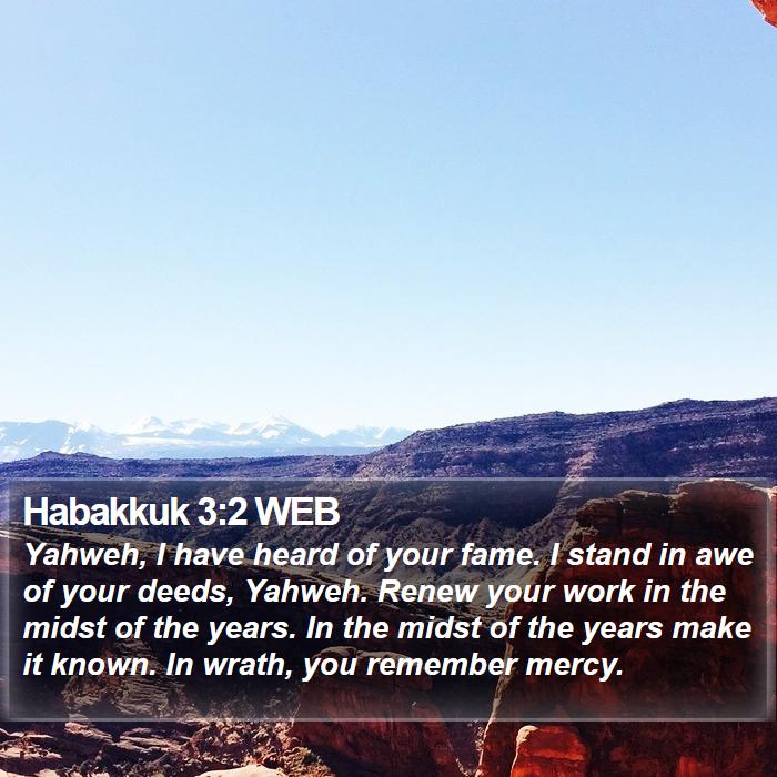 Habakkuk 3:2 WEB Bible Study