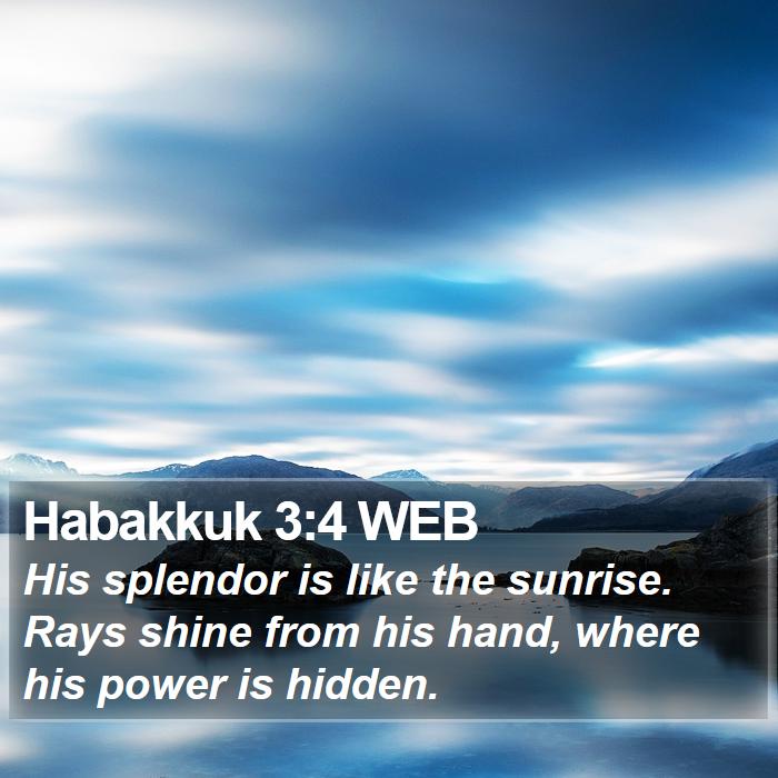 Habakkuk 3:4 WEB Bible Study