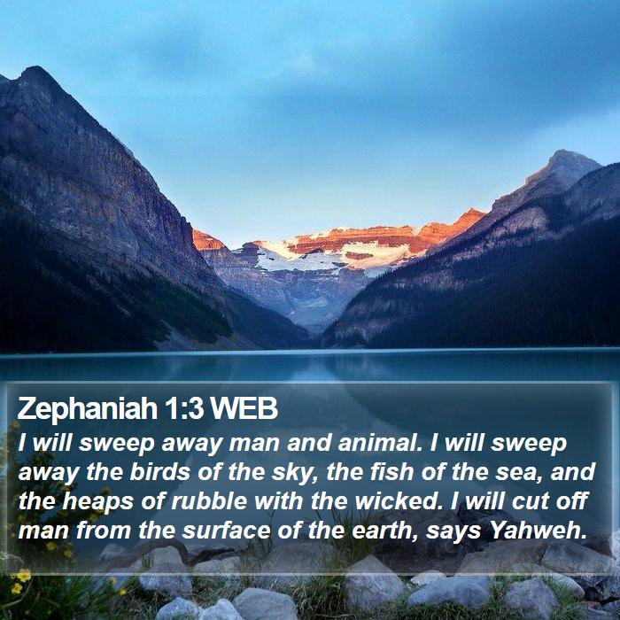 Zephaniah 1:3 WEB Bible Study