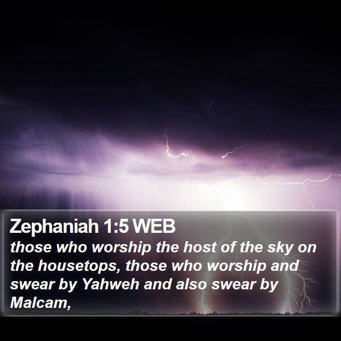 Zephaniah 1:5 WEB Bible Study