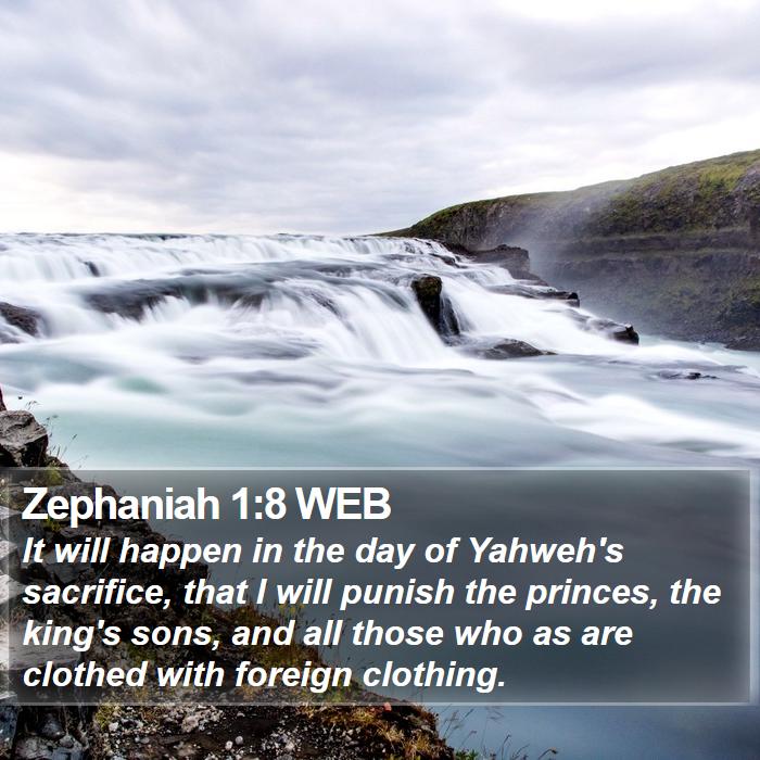 Zephaniah 1:8 WEB Bible Study