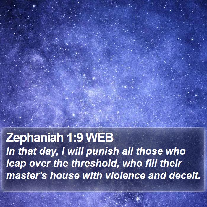 Zephaniah 1:9 WEB Bible Study