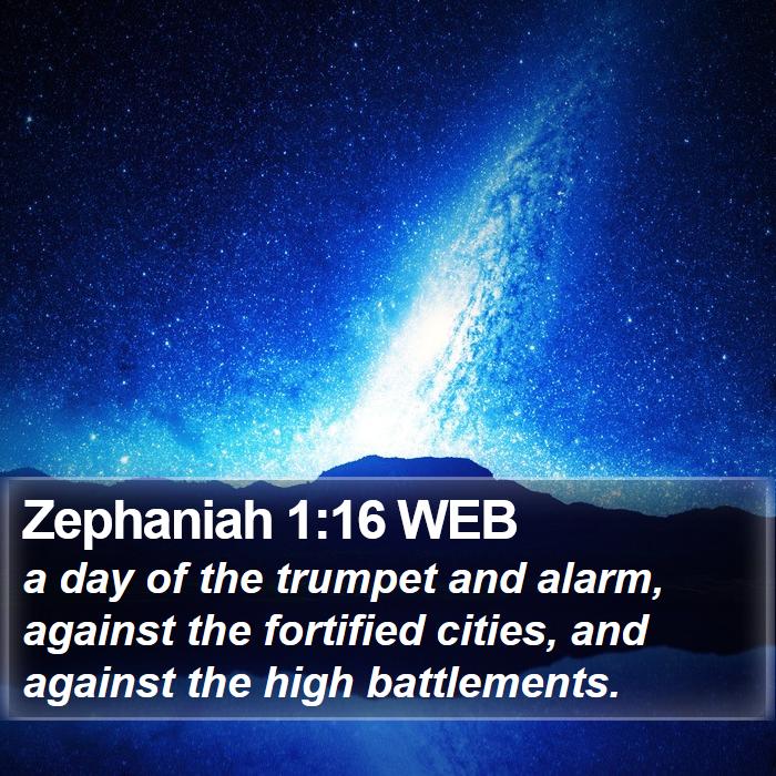 Zephaniah 1:16 WEB Bible Study