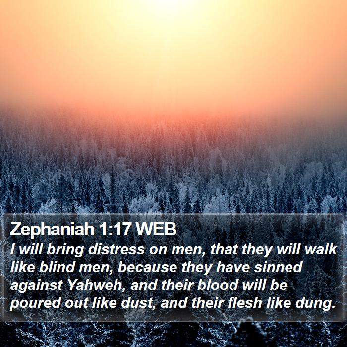 Zephaniah 1:17 WEB Bible Study