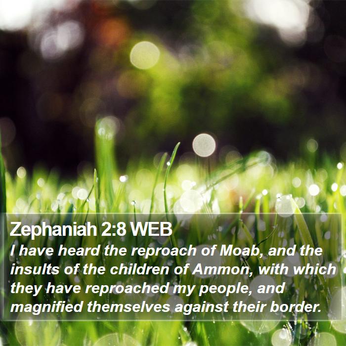 Zephaniah 2:8 WEB Bible Study