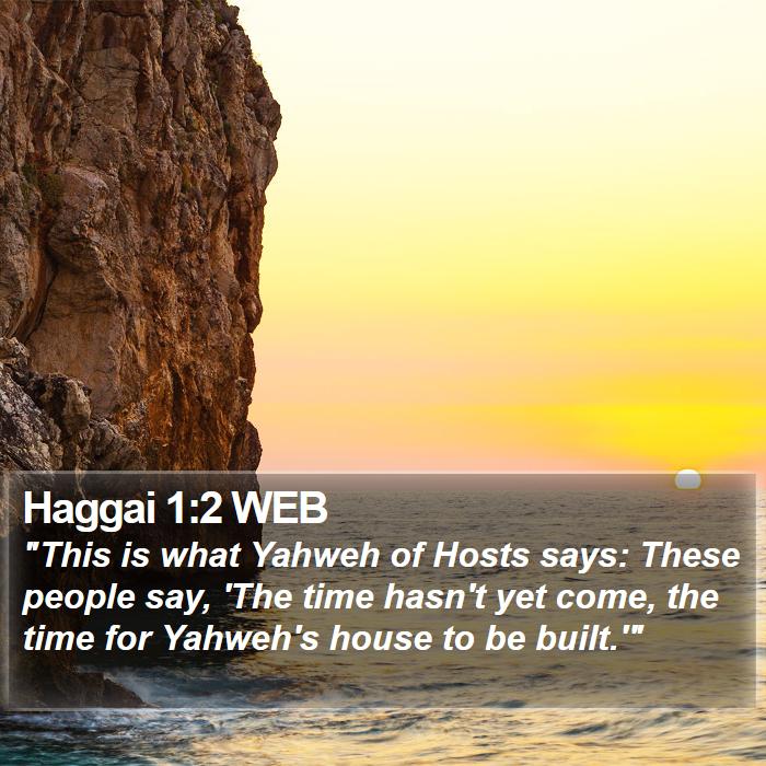 Haggai 1:2 WEB Bible Study