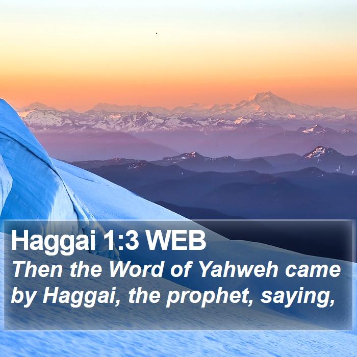 Haggai 1:3 WEB Bible Study