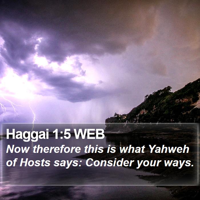 Haggai 1:5 WEB Bible Study