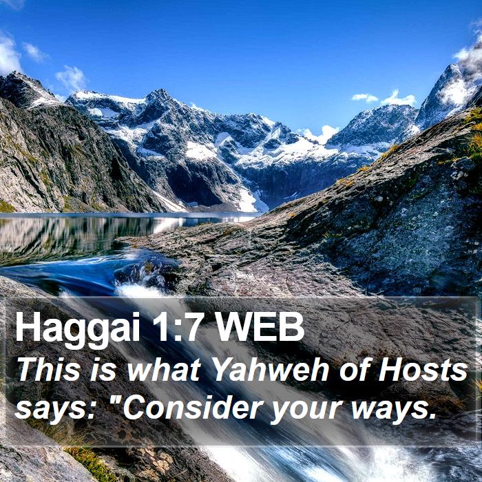 Haggai 1:7 WEB Bible Study