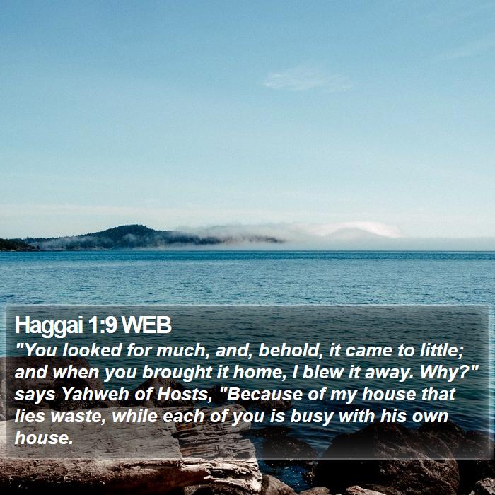 Haggai 1:9 WEB Bible Study