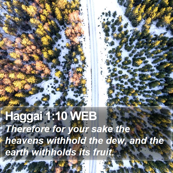 Haggai 1:10 WEB Bible Study